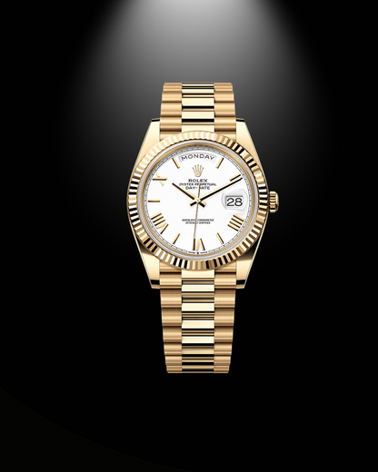 Roma rakam erkek kol saati gold içi silver