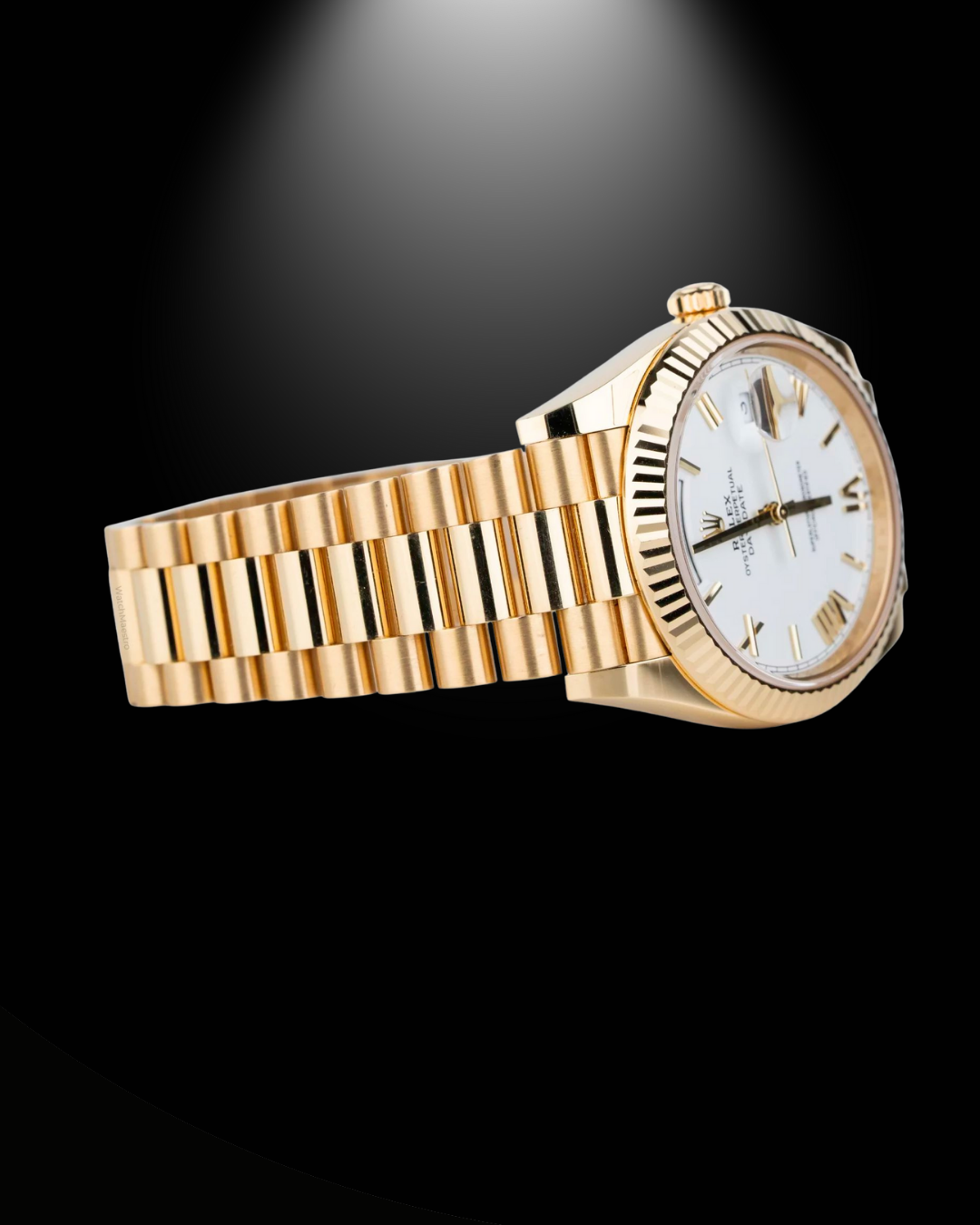 Roma rakam erkek kol saati gold içi silver