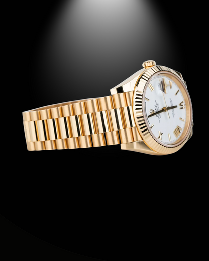 Roma rakam erkek kol saati gold içi silver