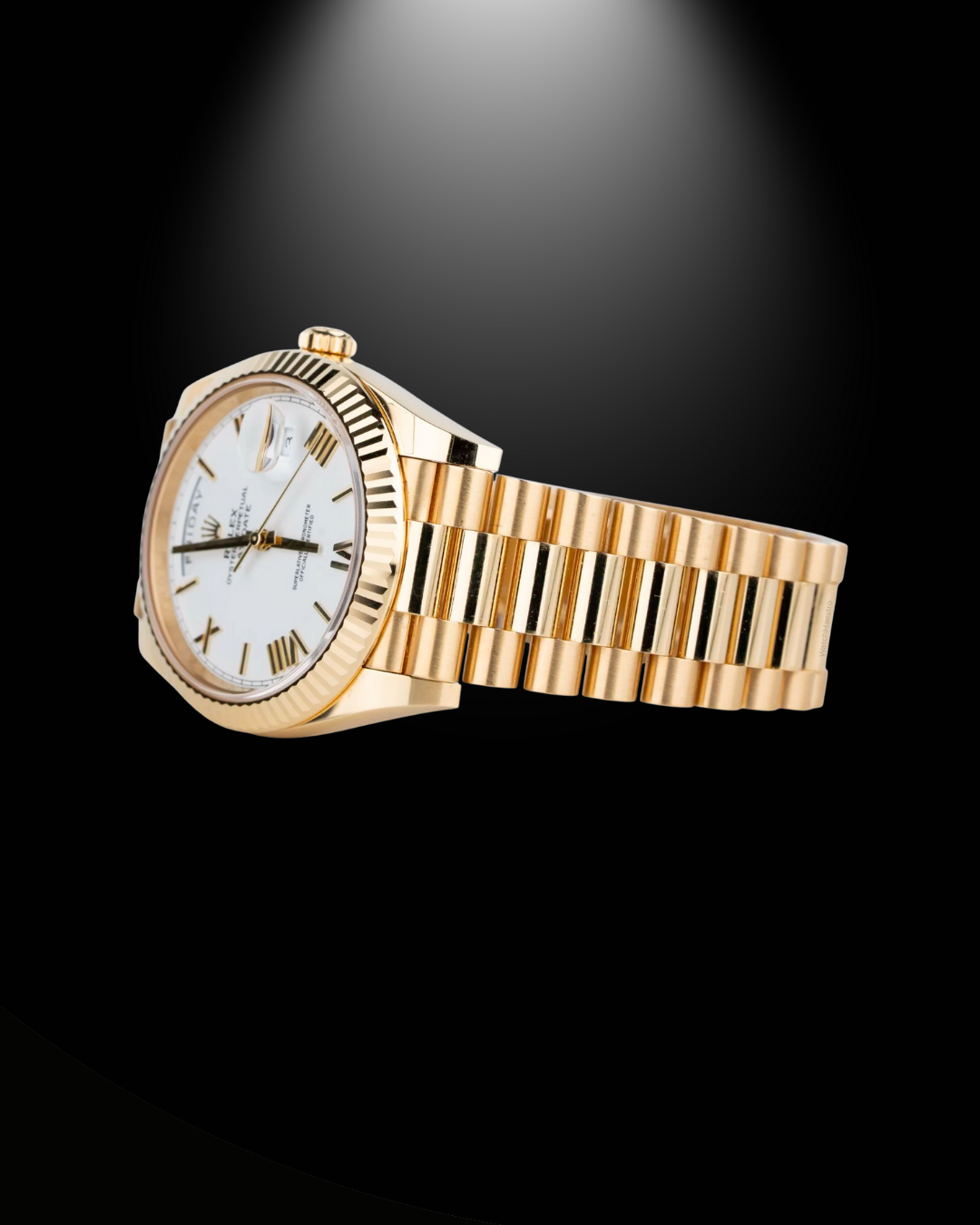 Roma rakam erkek kol saati gold içi silver