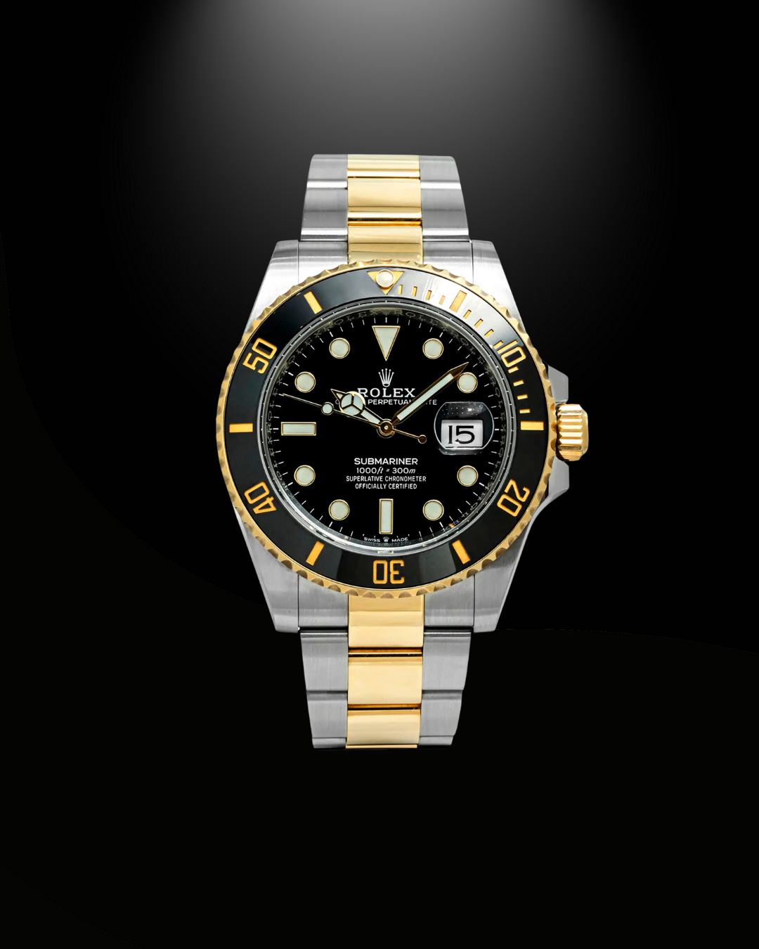 Erkek kol saati gold içi siyah