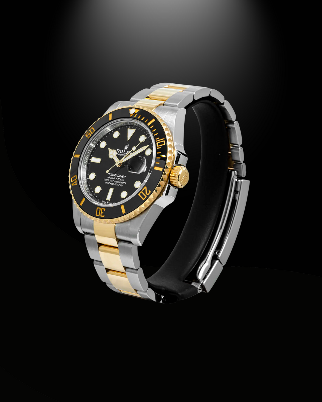 Erkek kol saati gold içi siyah