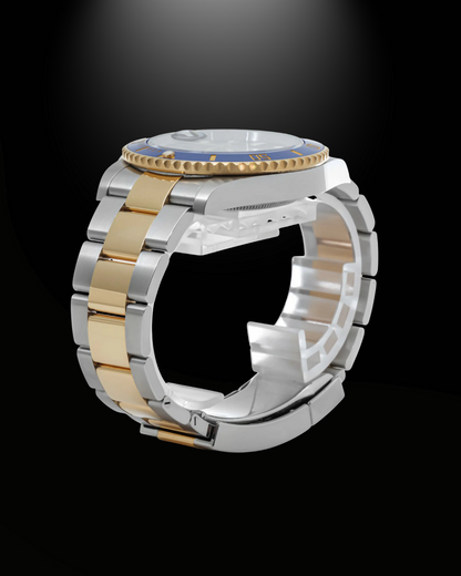 Erkek kol saati gümüş gols içi mavi