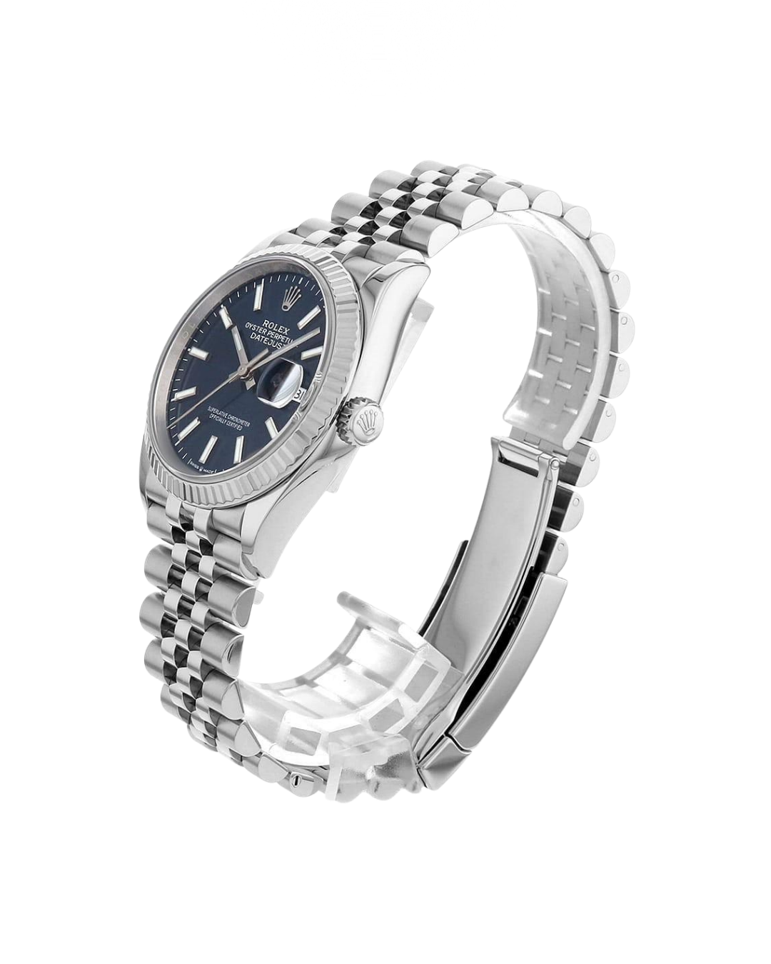 erkek kol saati gümüş içi mavi