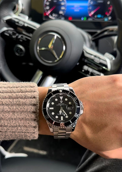 Erkek kol saatigümüş içi siyah